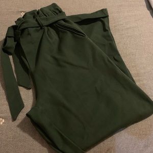 ZARA Trafaluc Collection Dark Green elastic waist